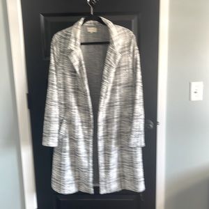 Black and white textured carcoat style jacket